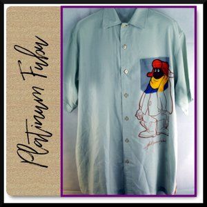 PLATINUM FUBU Men's Button Down Casual Shirt